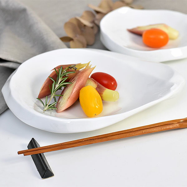 Oval Dishes - グルメスタイル 強化白釉ちぎり6.5寸皿 約20cm 白系 和食器 変形皿 強化磁器 日本製 美濃焼 業務用 g-2336-16-sp02