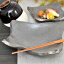 グルメスタイル 銀サビ黒ちぎり角皿（大） 約23.7cm 黒系 和食器 盛鉢 業務用 g-2336-11-sp02