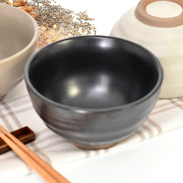 美濃燒陶器 - グルメスタイル 六兵衛茶碗鉄結晶 約11.2cm 黒系 和食器 飯器・飯碗 日本製 美濃焼 業務用 g-2338-02-sp02