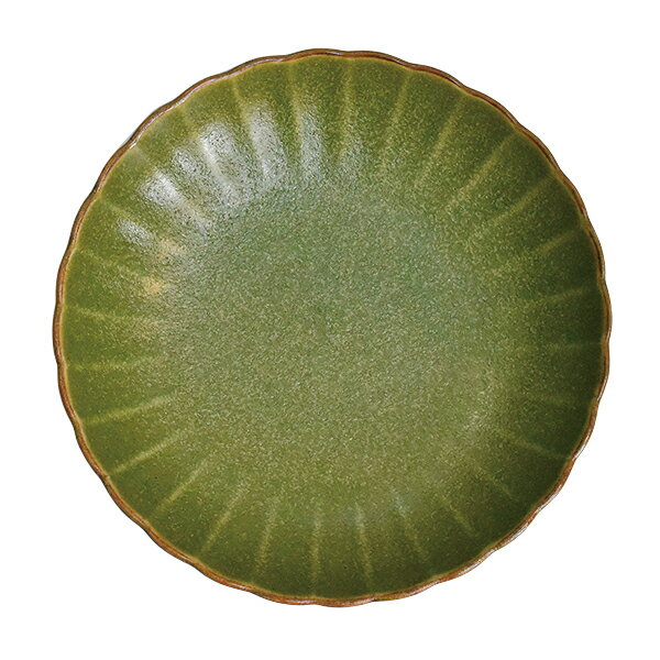 【ポイント10倍】 グルメスタイル オリーブ菊型3.0皿 約10.2cm 緑系 洋食器 変形プレート 15cm以下 日本製 業務用 g-2329-08