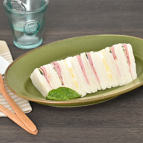 Rakuten - グルメスタイル ベジオリーブ12吋オーバル 約28.8cm 緑系 洋食器 変形プレート 25cm以上 日本製 業務用 g-2212-04-sp02