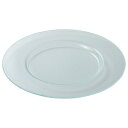 シーニュ クリア 27.5cmリムプレート 約27.6cm 洋食器 ガラス製プレート トルコ製 業務用 皿 ワンプレート 大皿 カフェ レストラン ホテル&レストラン おしゃれ 54-g2770002
