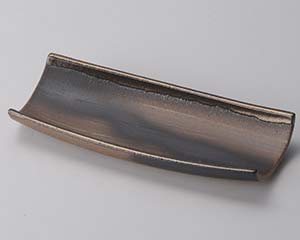 金彩 手造トレー 小 約32cm 茶系 和食器 長角大皿 日本製 萬古焼 万古焼 業務用 角皿 プレート 大皿 盛皿 刺身 オードブル 盛り合わせ 旅館 飲食店 和食屋 レストラン 28-239-048-su