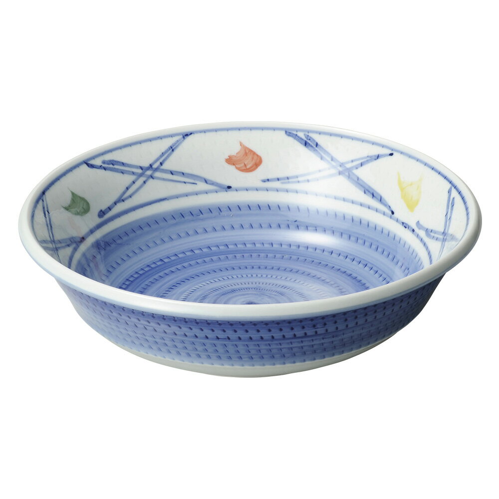 Large Bowl - 三彩トチリ9.0盛鉢 約28cm 青系 和食器 大鉢 日本製 美濃焼 業務用 大鉢 煮物 サラダボウル 丼 どんぶり 麺鉢 大きな鉢 29-243-059-mi