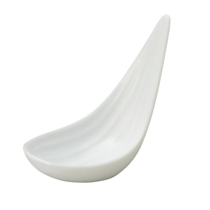 Mino Ware - 白磁笹珍味 約8.7cm 白系 和食器 珍味 日本製 美濃焼 業務用 29-096-269-a