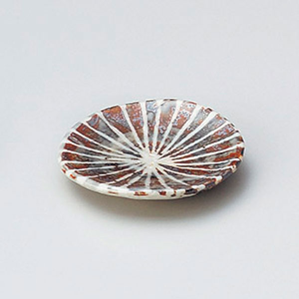 Metallic - 豆皿 鼠十草小皿 約8cm 白系 和食器 小皿 千代口 日本製 美濃焼 業務用 鼠 茶 十草 醤油皿 おつまみ ナッツ お茶菓子 珍味 和皿 和小皿 29-228-039-ka