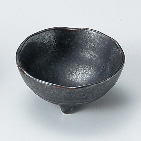 Rakuten - ゴールド 結晶 三つ足鉢 小 約8.2cm 黒系 和食器 珍味 小鉢 日本製 美濃焼 業務用 29-094-399-ka