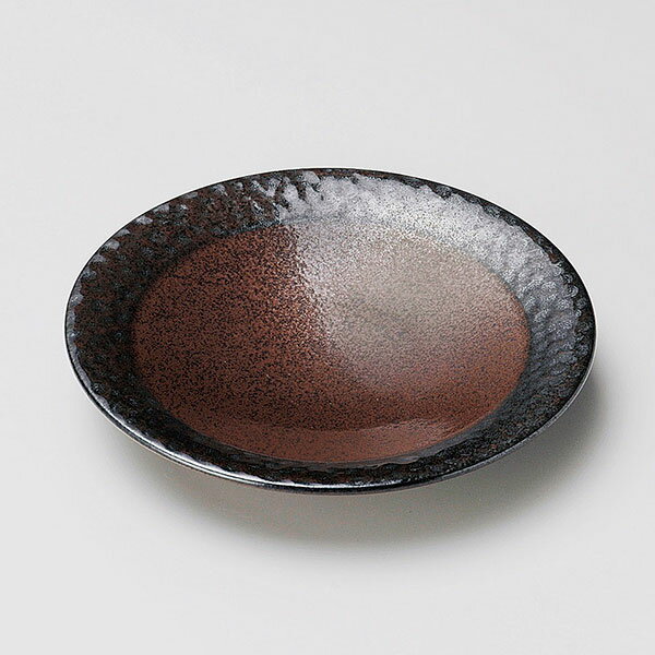 茶色ショコ5.0皿 約15.5cm 茶系 和食器 フルーツ皿・銘々皿・取皿 日本製 美濃焼 業務用 取り皿 プレート 中皿 和皿 デザート皿 和風カフェ 旅館 飲食店 和食屋 レストラン 28-226-188-ho
