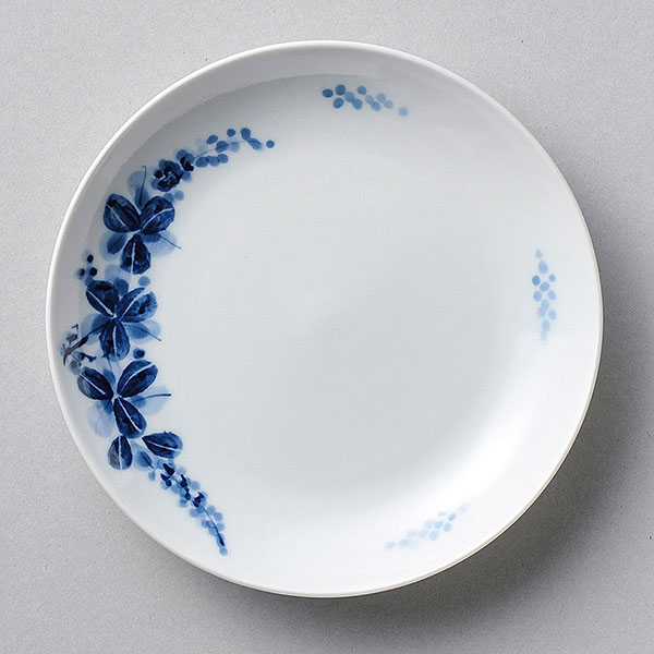 手描萩 コーヒー皿 皿のみ 約14.3cm 青系 和食器 珈琲碗・碗皿 日本製 美濃焼 業務用 コーヒーカップ ティーカップ 珈琲 紅茶 おしゃれ カップ＆ソーサー コーヒー カフェ風 28-609-028-o