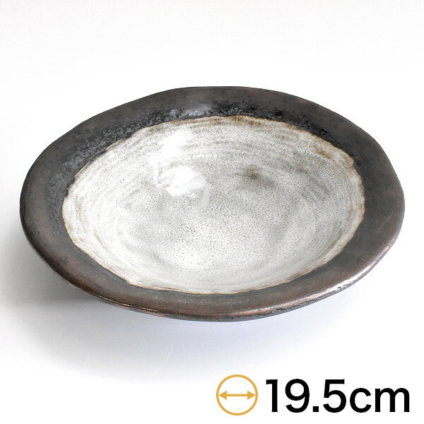 中皿 窯変金彩 ストライプ7.0皿 約19.5cm 青系 和食器 向付 日本製 美濃焼 業務用 29-047-089-ka