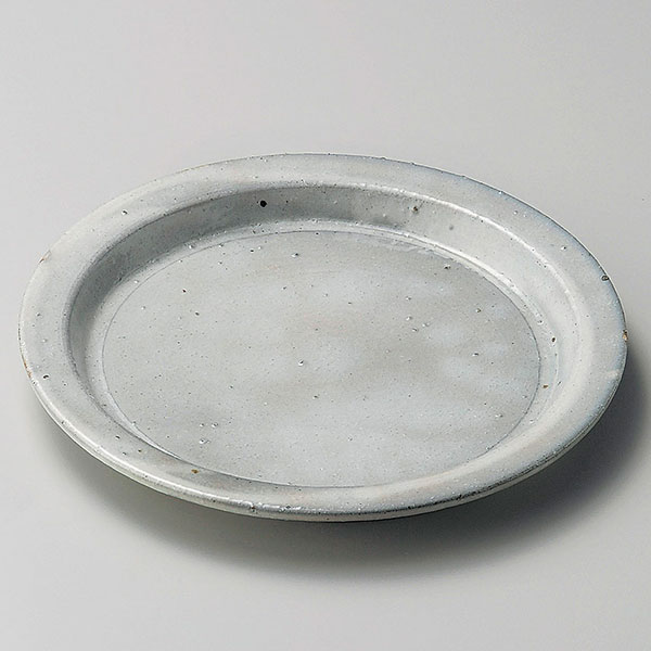 粉引荒土リム前菜皿 約21.7cm 和食器 丸中皿 日本製 業務用 28-212-048-to