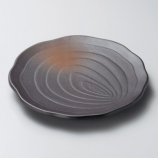 備前木目6.0天皿 約19.6cm 茶系