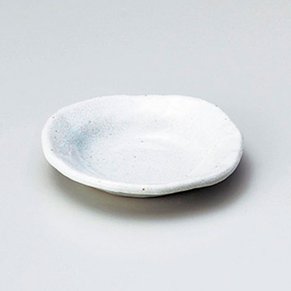 Other - 白釉変形丸小皿 約10.4cm 白系 和食器 小皿 日本製 美濃焼 業務用 取り皿 豆皿 プチ皿 プレート デザート皿 しょうゆ皿 スパイス皿 和皿 和食屋 29-229-359-a