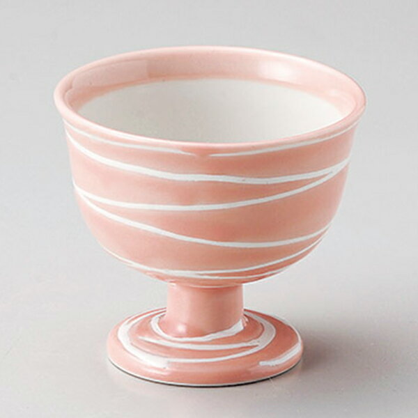 Mino Ware - ピンク一珍渦 高台小付 約8.2cm 和食器 高台小鉢 日本製 美濃焼 業務用 29-081-239-mi