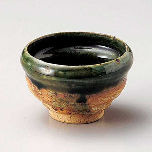 Mino Ware - 織部掛け括り手小付 約8.5cm 緑系 和食器 小付 日本製 美濃焼 業務用 29-083-069-mi