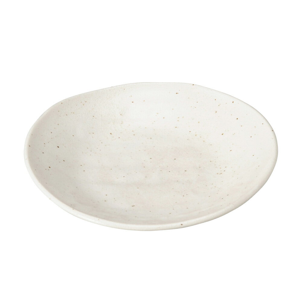 白粉引 そぎ楕円4.0皿 約13.5cm 白系 和食器 フルーツ皿・銘々皿・取皿 日本製 美濃焼 業務用 29-222-259-ka