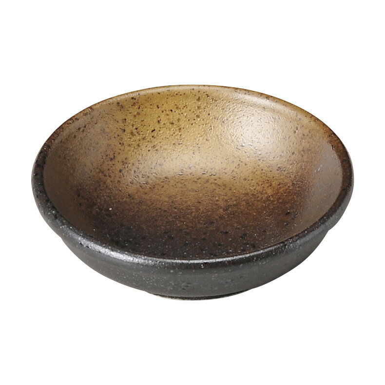 Mino Ware - 金茶吹 8cm千代口 約7.8cm 和食器 小皿 日本製 美濃焼 業務用 取り皿 豆皿 プチ皿 プレート デザート皿 しょうゆ皿 スパイス皿 和皿 和食屋 29-230-459-ya