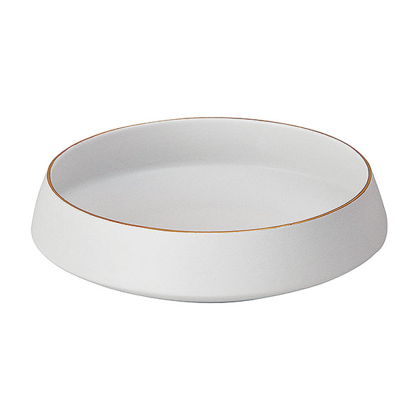 グルメスタイル 和の器 渕金ビスクマットくくり鉢 （大） 約19cm 白系 和食器 中鉢 日本製 美濃焼 業務用 おしゃれ モダン g-1939-10-sp02