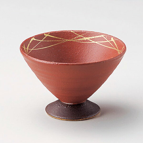 Mino Ware - 赤化粧金ライン珍味 約7.3cm 赤系 和食器 小付 日本製 美濃焼 業務用 29-081-109-tu