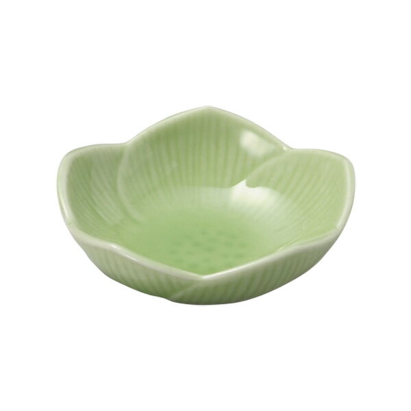 Mino Ware - ヒワ花型 6.5cm珍味 約6.5cm 緑系 和食器 珍味 日本製 美濃焼 業務用 29-097-549-ka