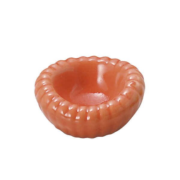 Mino Ware - オレンジ豆菊珍味 約4.6cm 赤系 和食器 珍味 日本製 美濃焼 業務用 29-096-539-ka