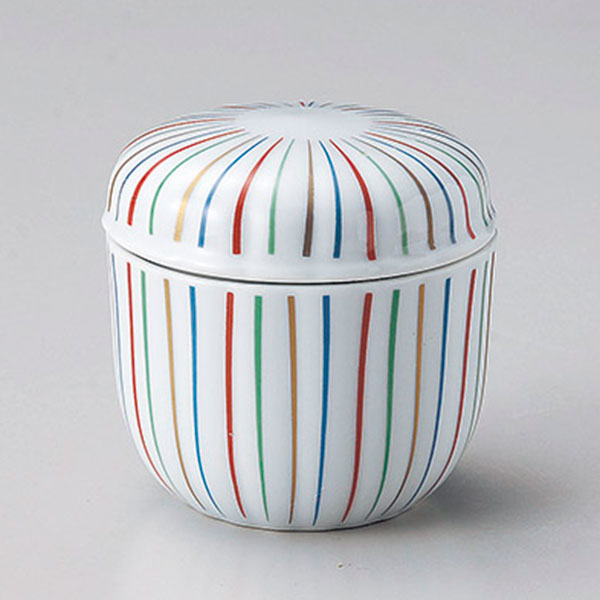 十草夏目型 むし碗 約8cm 白系 和食器 むし碗 日本製 美濃焼 業務用 白 カラフル 十草 茶碗蒸し 蒸し料..