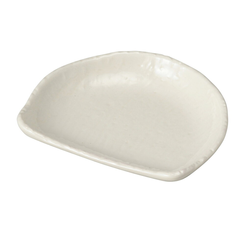 粉引半月銘々皿 約15.5cm 白系 和食器 フルーツ皿・銘々皿・取皿 日本製 美濃焼 業務用 取り皿 プレート 中皿 和皿 デザート皿 和風カフェ 旅館 飲食店 和食屋 レストラン 28-221-088-ya(3)