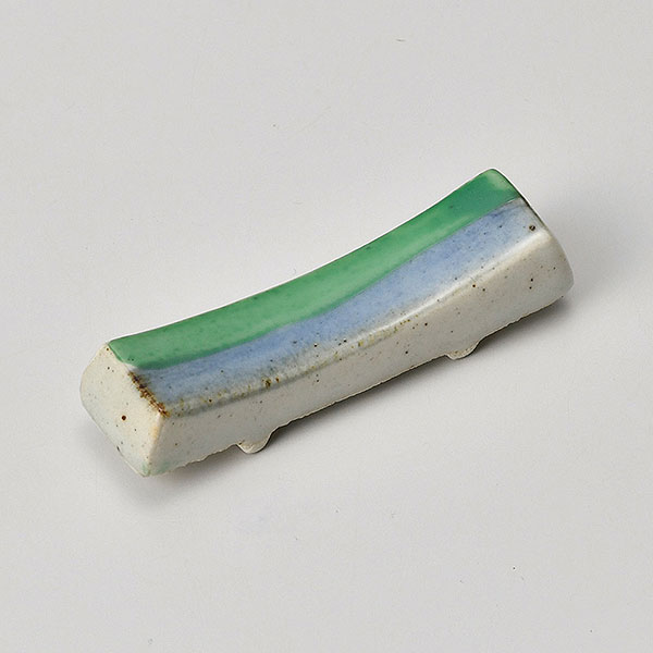 グリーン呉須箸置 約6cm 緑系 和食器 箸置 日本製 業務用 箸置き はしおき 箸おき おしゃれ かわいい ナチュラル雑貨 キッチン雑貨 カフェ風 カトラリーレスト 和柄 緑 28-290-418-ka