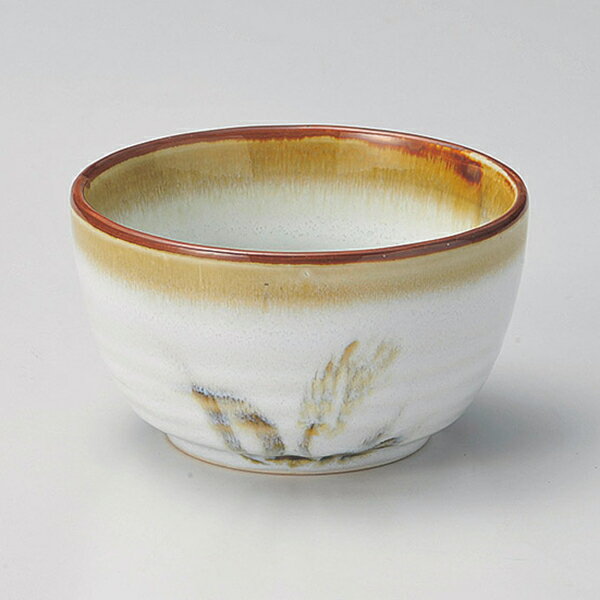 Mino Ware - 白天目麦 丸4.0丼 約12.2cm 白系 和食器 小鉢 日本製 美濃焼 業務用 白 茶 どんぶり 丼 小ぶり丼 ミニ丼 和え物 煮物 和 和風 29-077-289-ka
