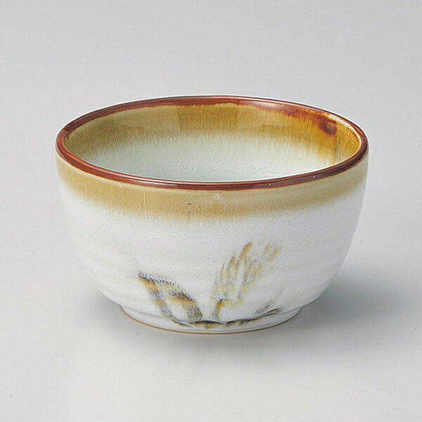 Mino Ware - 白天目麦 丸3.6丼 約10.5cm 白系 和食器 小鉢 日本製 美濃焼 業務用 白 茶 どんぶり 丼 小ぶり丼 ミニ丼 和え物 煮物 和 和風 29-077-299-ka