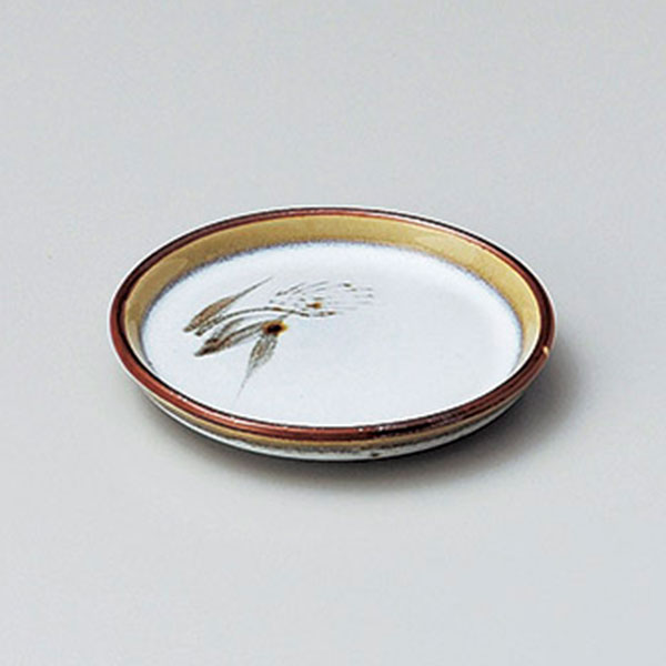 Mino Ware - 豆皿 白天目麦 3.5皿 約10.5cm 白系 和食器 小皿 千代口 日本製 美濃焼 業務用 29-229-429-ka