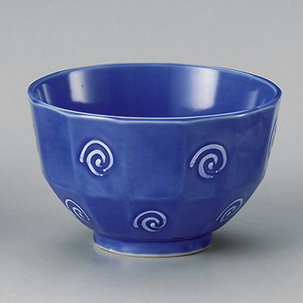 青ビードロ面取5.0深丼 約15cm 青系 和食器 多用丼 日本製 美濃焼 業務用 丼ぶり 丼 どんぶり 小さめ うどん 蕎麦 ミニ丼 モダン おしゃれ 和風 小丼 飯丼 28-341-068-yu