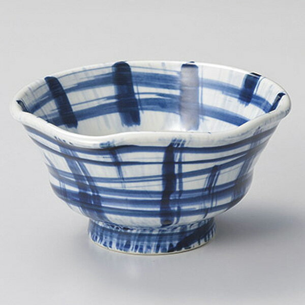 ササラ格子4.5丼 約13.7cm 青系 和食器 多用丼 日本製 美濃焼 業務用 丼ぶり 丼 どんぶり 小さめ うど..