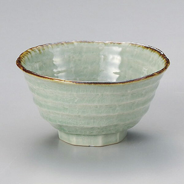 翠玉ロクベ茶碗 小 約12.3cm 緑系 和食器 小丼 日本製 美濃焼 業務用 丼ぶり 丼 どんぶり 小さめ うどん 蕎麦 ミニ丼 モダン おしゃれ 和風 28-350-098-toのサムネイル