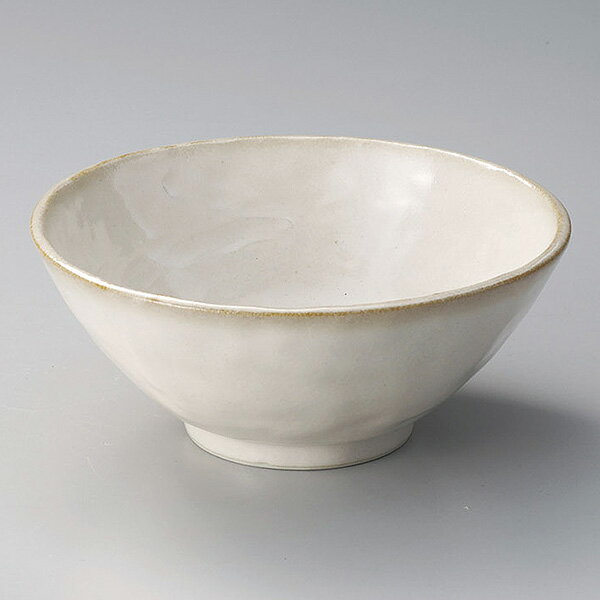 粉引手捻り6.3丼 約19.2cm 白系 和食器 多用丼 日本製 美濃焼 業務用 和風 おしゃれ カフェ どんぶり ..