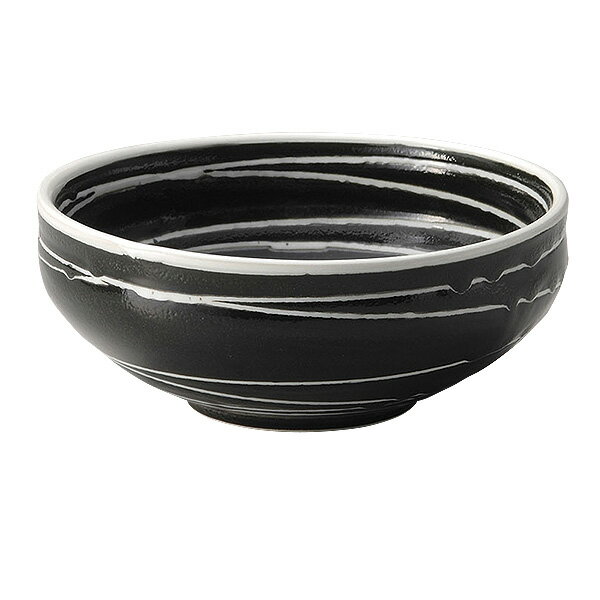 天目潮騒ボール 6.0 約18cm 黒系 和食器 多用丼 日本製 美濃焼 業務用 29-311-109-i