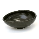 中鉢 黄河たまご5.0鉢 約17.5cm 黒系 和食器 向付 中鉢 日本製 美濃焼 業務用 刺身鉢 28-038-208-ka
