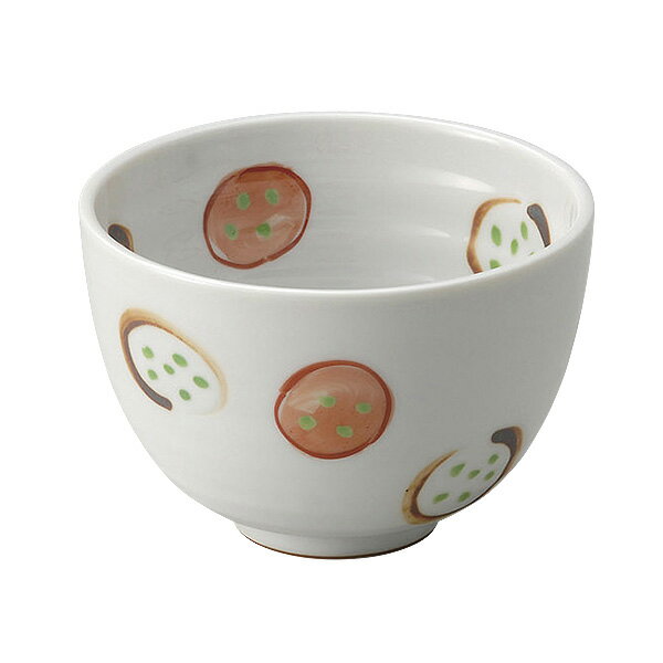 Bowls - 錆丸紋小丼 約11.8cm 白系 赤系 和食器 小丼 日本製 美濃焼 業務用 29-332-249-o
