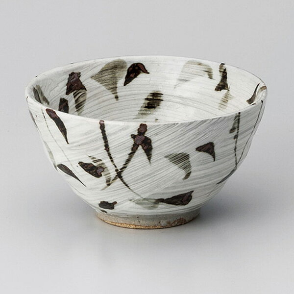 ご飯茶碗 刷毛目錆草紋茶碗 約12.5cm 白系 和食器 飯器・飯碗 日本製 美濃焼 業務用 ごはん茶碗 茶碗 飯碗 お茶碗 おちゃわん 可愛いおちゃわん カラフル ボウル おしゃれ 28-363-048-yu