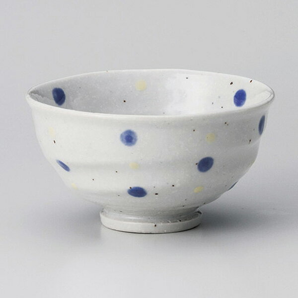ご飯茶碗 紺水玉手造茶碗 約12cm 白系 和食器 飯器・飯碗 日本製 美濃焼 業務用 ごはん茶碗 茶碗 飯碗 お茶碗 おちゃわん 可愛いおちゃわん カラフル ボウル おしゃれ 28-372-148-te