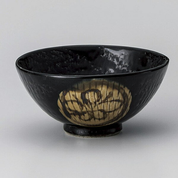 ご飯茶碗 引出天目松竹梅大平 約12.5cm 黒系 和食器 飯器・飯碗 日本製 美濃焼 業務用 ごは