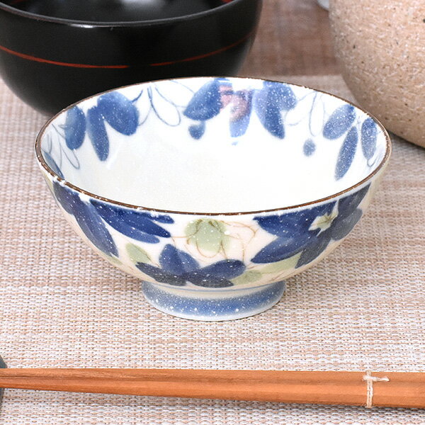 香 （青）茶碗 12cm 和食器 飯器・飯碗 業務用 茶碗 飯碗 お茶碗 御飯茶碗 ご飯茶碗 おちゃわん 可愛いおちゃわん 夫婦茶碗 カラフル ライスボウル おしゃれ 日本製 茶碗 お茶碗 27-365-187-to