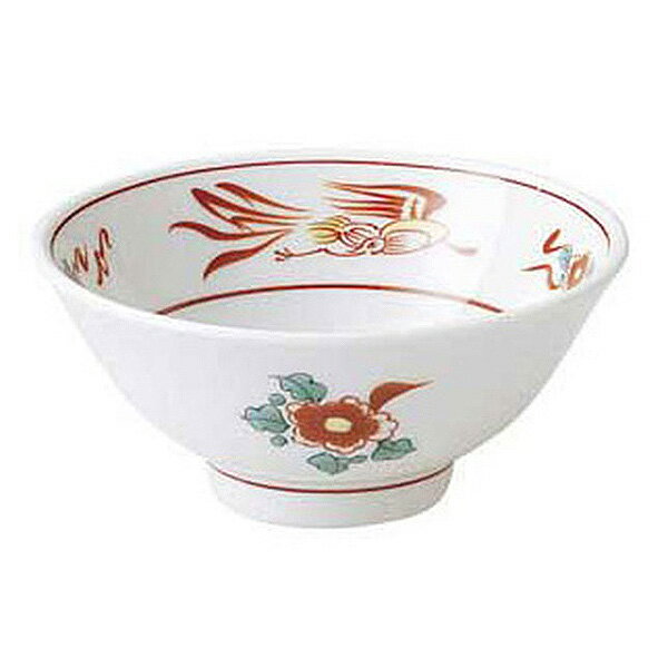花鳥 スープ碗 約11.8cm 赤系 中華食器・アジアン食器 スープ碗 日本製 美濃焼 業務用 スープ碗 取り鉢..