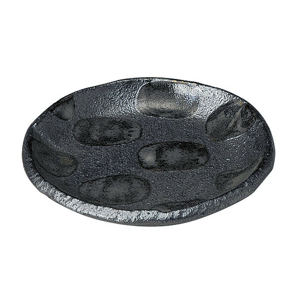 黒市松 4.0丸皿 約12.8cm 黒系 和食器 フルーツ皿・銘々皿・取皿 日本製 美濃焼 業務用 