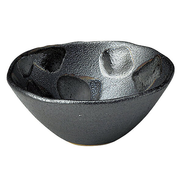 Mino Ware - 黒市松 盛り鉢 （小） 約12.6cm 黒系 和食器 小鉢 日本製 美濃焼 業務用 おしゃれ 和モダン 和風 29-402-249-ro
