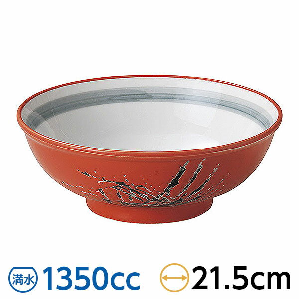 信玄 玉渕7.0丼 約21.5cm 赤系 中華食器・アジアン食器 ラーメン丼 日本製 美濃焼 業務用 29-597-319-mi