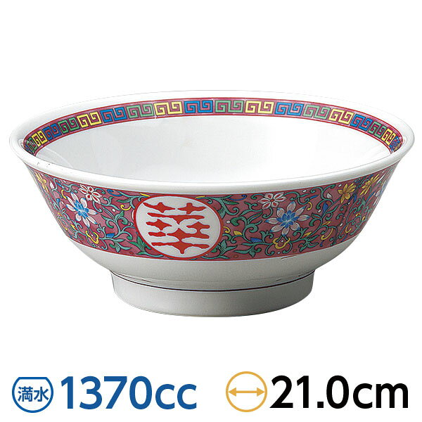 乐天商城 - 紫彩唐草高台6.8丼 約21cm 中華食器・アジアン食器 ラーメン丼 日本製 美濃焼 業務用 29-605-039-to