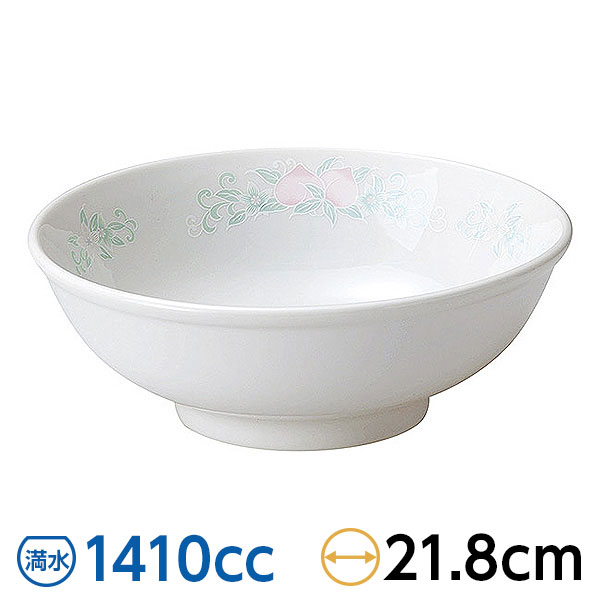 Rakuten - 桃 7.0玉丼 約21.8cm 青系 中華食器・アジアン食器 ラーメン丼 日本製 美濃焼 業務用 29-599-229-ho
