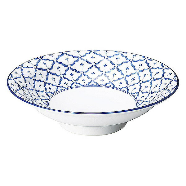 Rakuten - チェンマイ モア8.0丸高台皿 約24.5cm 青系 中華食器・アジアン食器 つけ麺用皿 日本製 美濃焼 業務用 29-601-229-ha