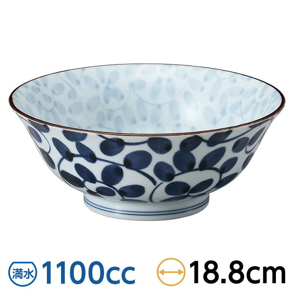 Rakuten - 透かし唐草めん丼 約18.8cm 青系 中華食器・アジアン食器 ラーメン丼 日本製 美濃焼 業務用 29-611-239-ki